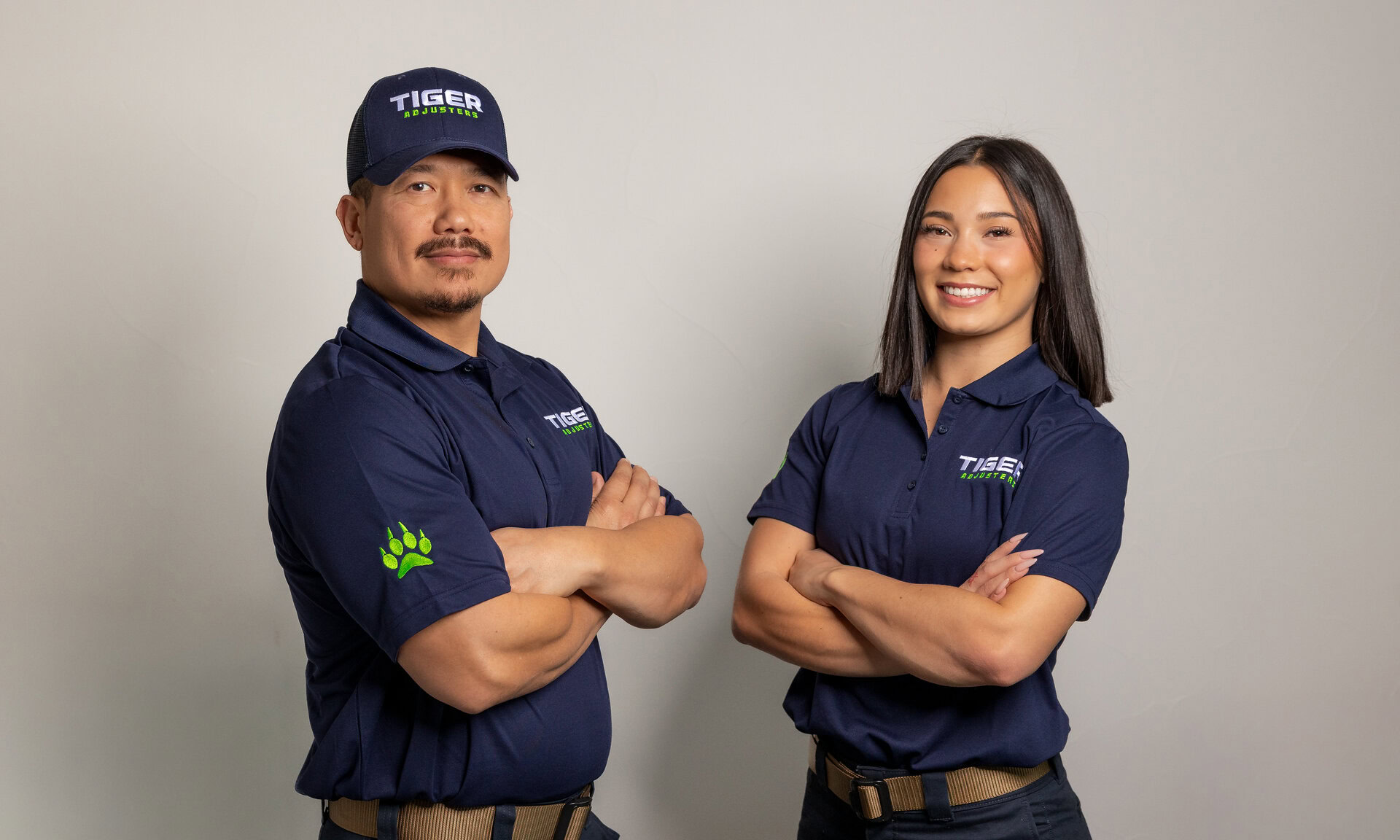tiger team staff portrait in navy uniforms
