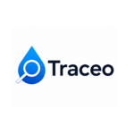 logo traceo — goutte bleue, loupe et traçabilité