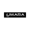 logotipo tipográfico umara minimalista en blanco y negro