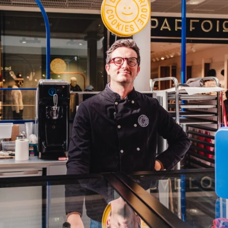kiosque à cookies : le chef du centre commercial