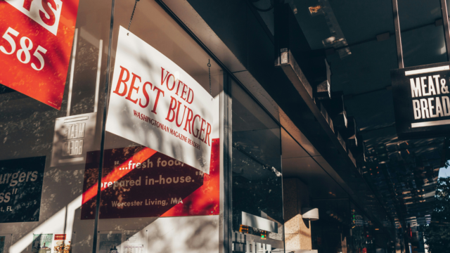 voted best burger: meat & bread storefront