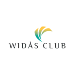 logo widÀs club con ventagli sfumati verde e oro