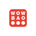 wow bao red rounded square logo badge