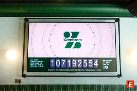 zambrero digital display tracking donated meals