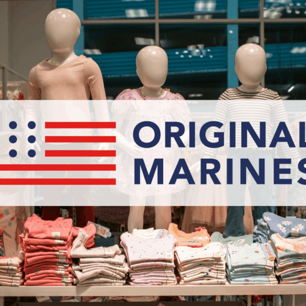 original marines: vetrina abbigliamento bambini pastello