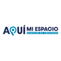 logotipo aquÍ mi espacio en azul y cian