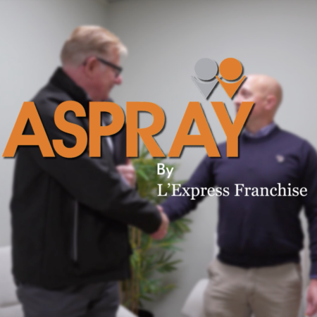 aspray franchise logo with handshake