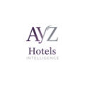 logotipo monograma púrpura para consultoría hotelera