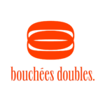 logo bouchées doubles macaron orange minimaliste
