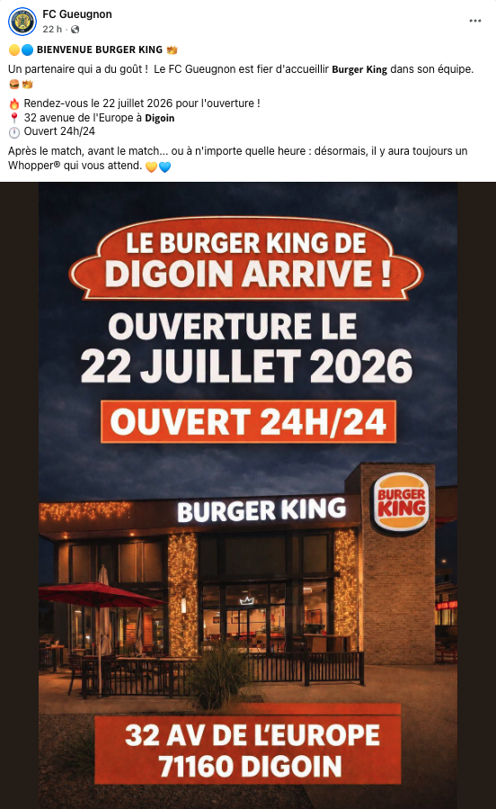 burger king digoin : ouverture 22 juillet 2026
