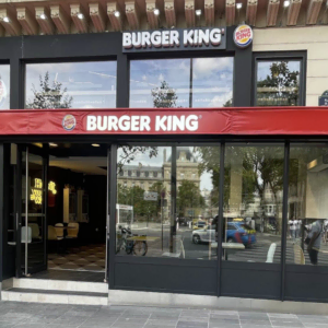 burger king : façade animée en centre ville