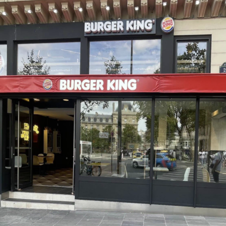 burger king : façade animée en centre ville