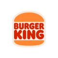 retro burger logo in rot und orange