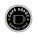 badge café dépôt — logo tasse stylisée depuis 1994