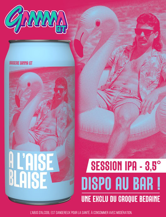 canette session ipa flamant rose affiche estivale