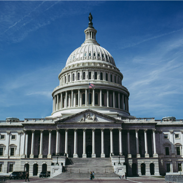 neoclassical capitol dome and columned facade