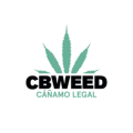 cbweed logo hoja de cáñamo legal verde menta