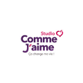 logo comme j’aime studio violet et rose