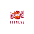 logo crunch enflammé lettrage rouge et orange