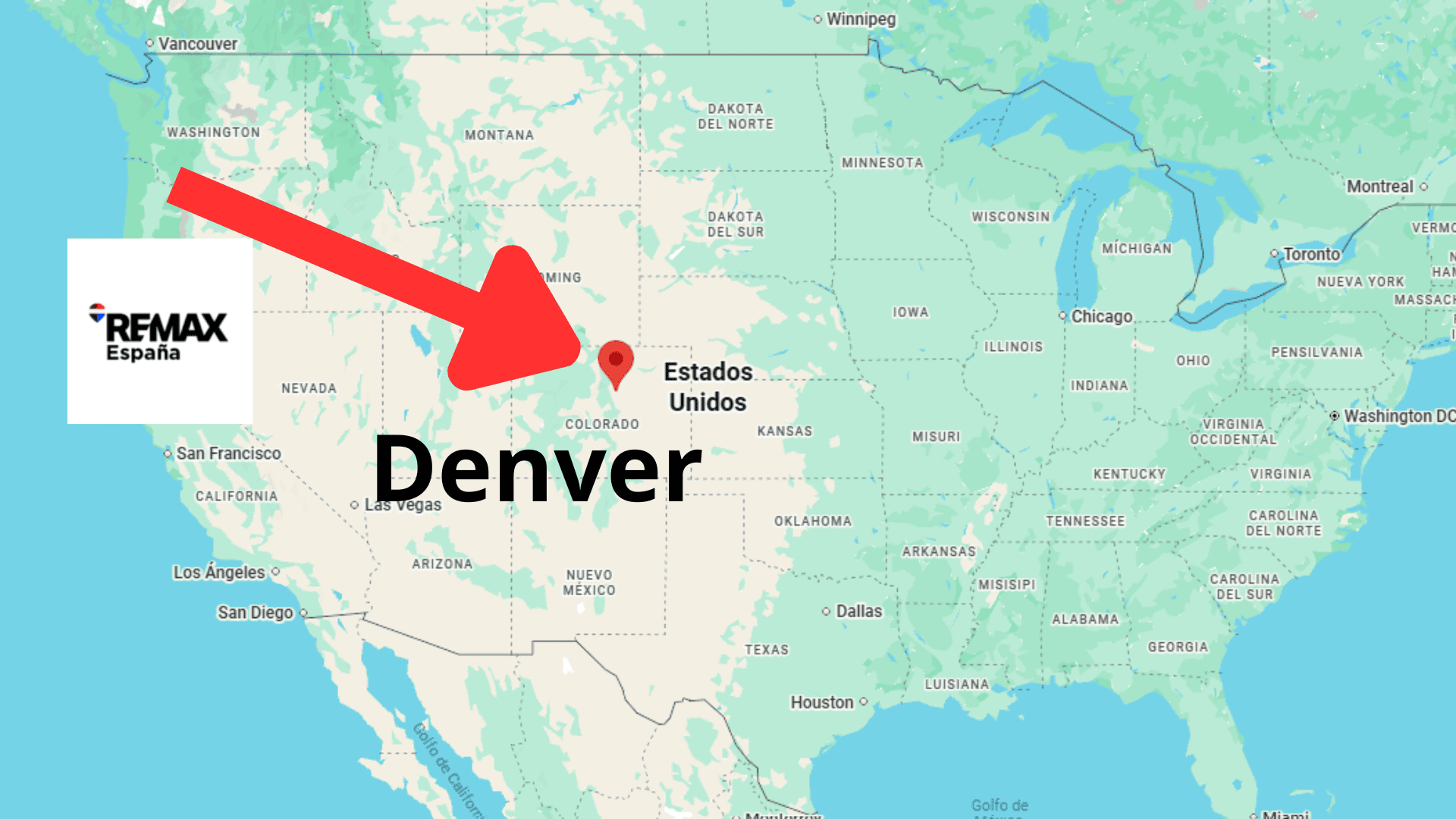 mapa de denver y re/max españa en ee. uu.