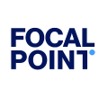 focal point minimal navy wordmark with dot