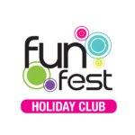 funfest holiday club logo with colourful concentric circles