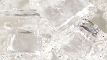 macro glaçons et bulles effervescentes