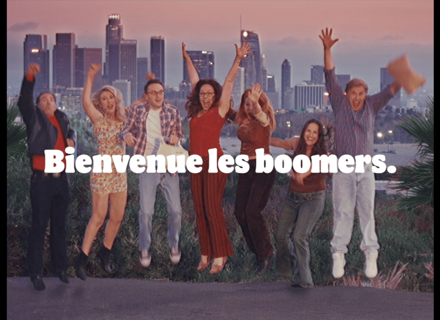 bienvenue les boomers : saut au coucher de soleil
