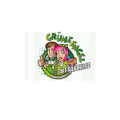 logo de communauté enfantine, mascotte verte colorée
