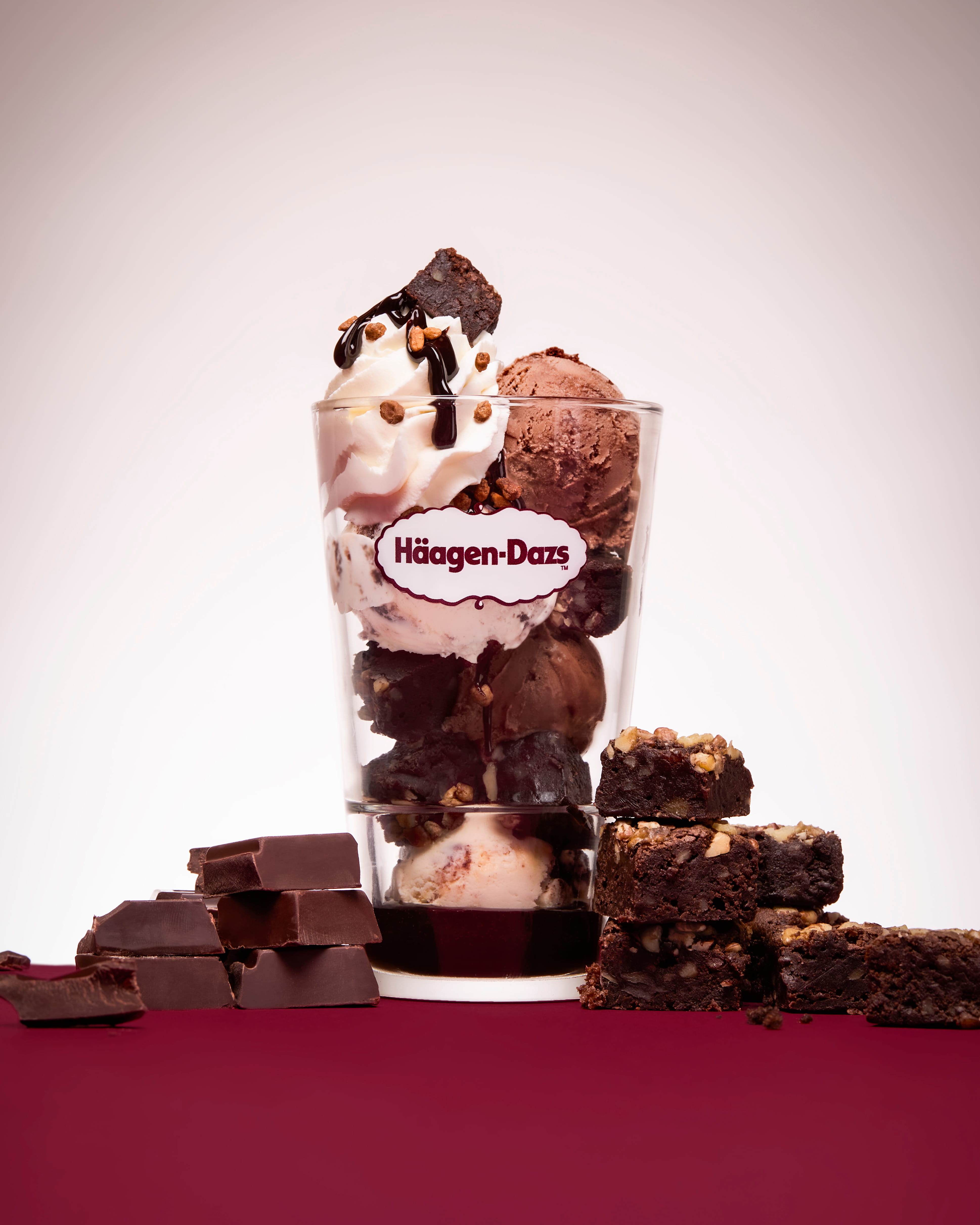 coupe häagen‑dazs brownie et glace au chocolat