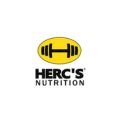 logo hercs nutrition : haltère jaune et noir