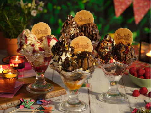 decadent chocolate and raspberry ice cream sundaes