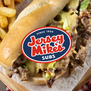jersey mikes steak & cheese sub with fries
