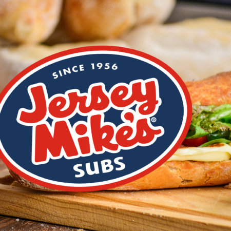 jersey mikes sub with crusty roll and logo