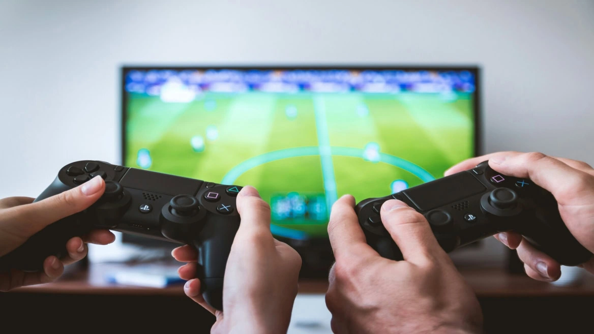 match de soccer en duo sur playstation