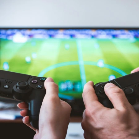 match de soccer en duo sur playstation