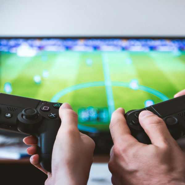 match de soccer en duo sur playstation