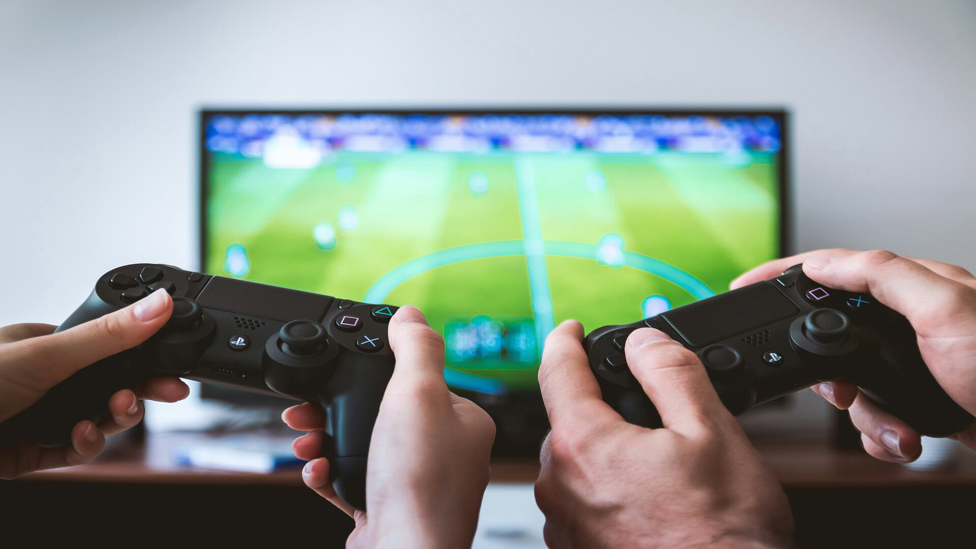 match de soccer en duo sur playstation