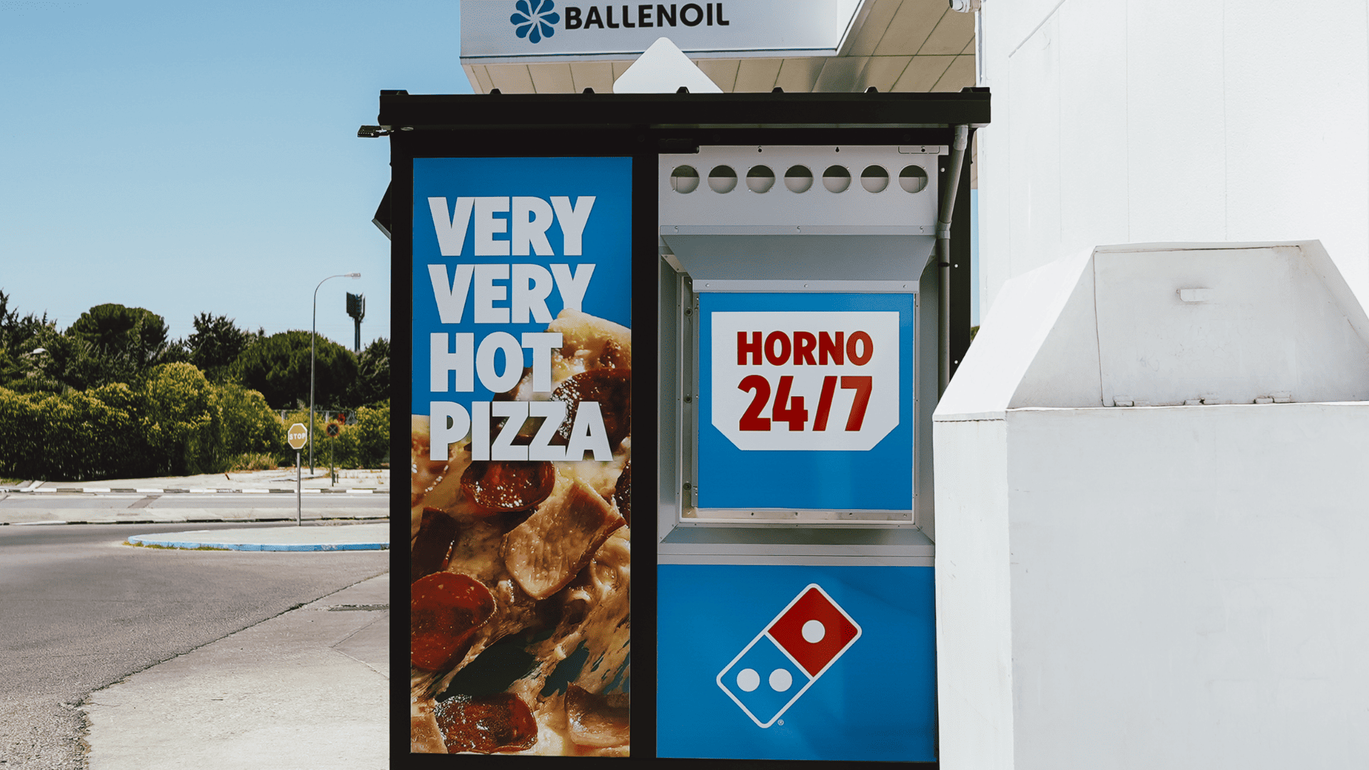 kiosco dominos 24/7: pizza siempre caliente
