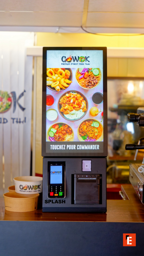 kiosque de commande thaïe premium en restaurant