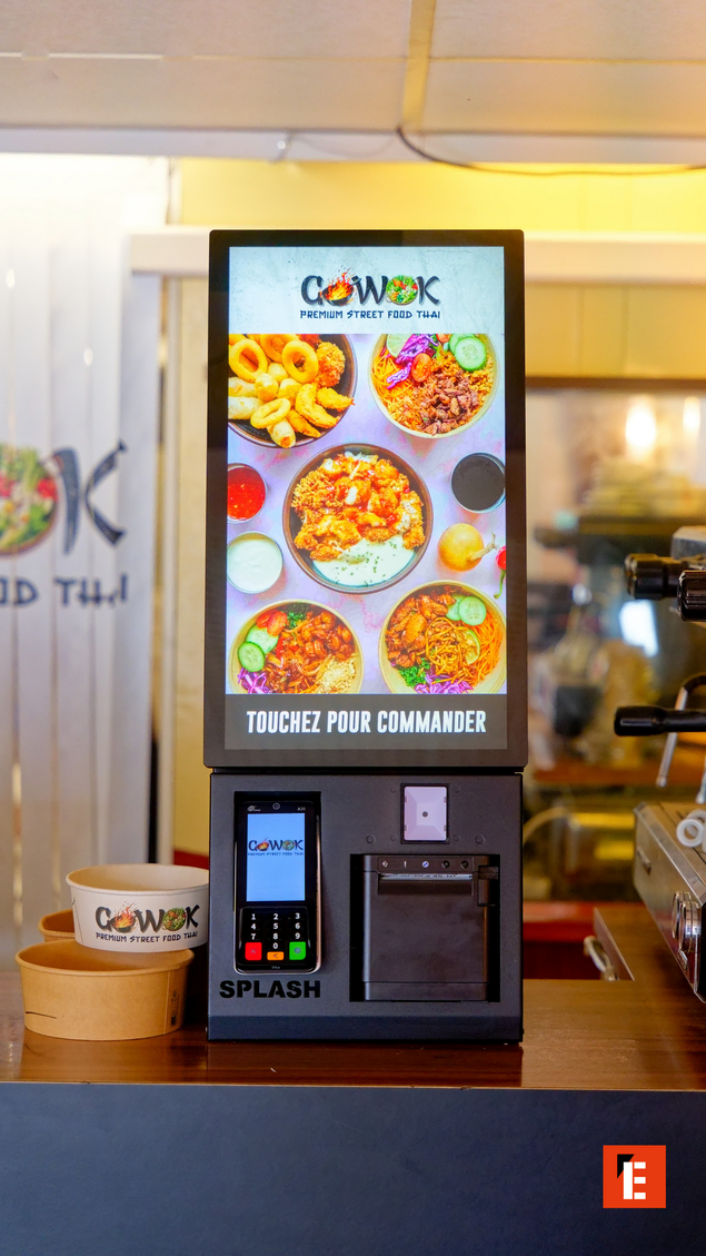 kiosque de commande thaïe premium en restaurant
