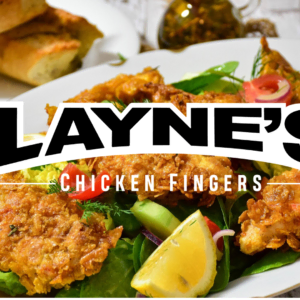 laynes crispy chicken fingers on fresh salad