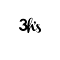 schwarzes handschrift logo „3ks“ minimalistisches monogramm
