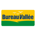 logotipo bureauvallée amarillo y verde con texto azul