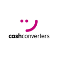 logo magenta de cash converters con sonrisa