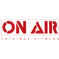 logotipo on air rojo para fitness