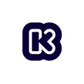 logo monogramma k blu scuro icona app minimalista