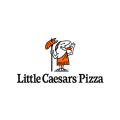 logo little caesars : mascotte romaine tenant une pizza