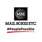 logotipo mbe: mail boxes etc con #peoplepossible