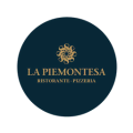 logotipo la piemontesa ristorante y pizzería dorado